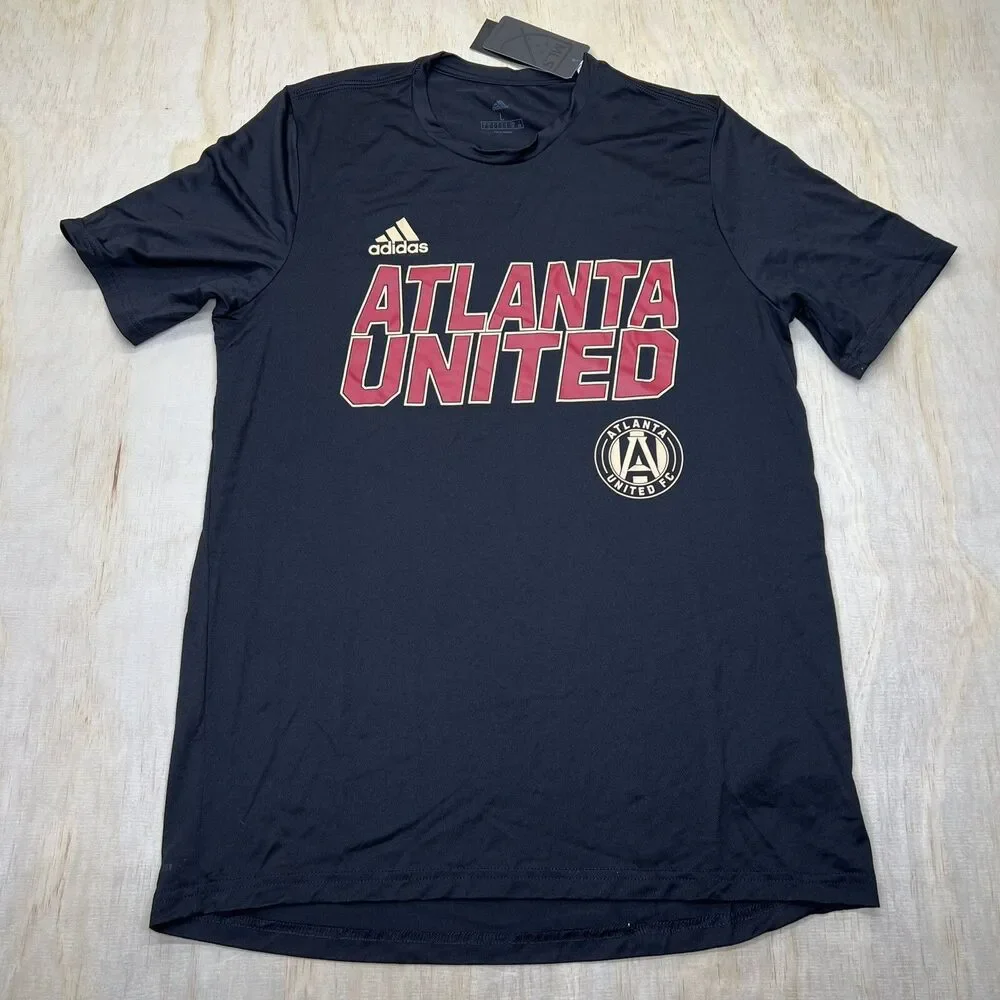 NEW Atlanta United FC adidas Black Team Jersey Hook AEROREADY Shirt LG